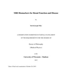 MRI Biomarkers for Renal Function and Disease