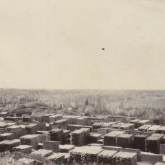 View over lumber piles from Winegar Hill