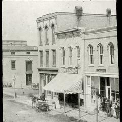 First National Bank, J. A. Slosson store, Daniel Knapp store