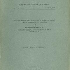 Papers from the Hopkins-Stanford Galapagos Expedition, 1898-1899. VIII. Entomological results (7). Schistocerca, Sphingonotus and Halmenus.