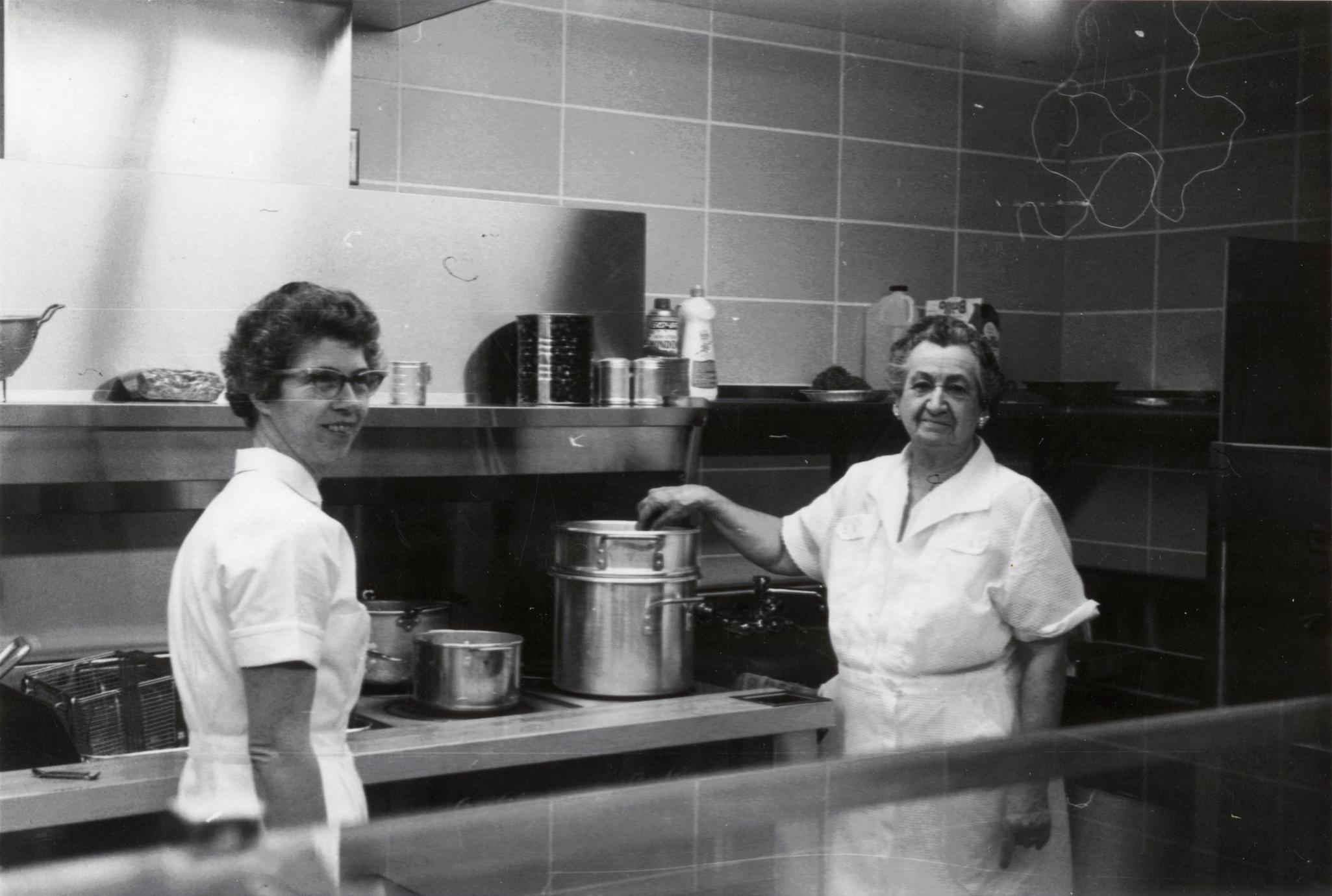 In the kitchen, University of Wisconsin--Marshfield/Wood County, 1971
