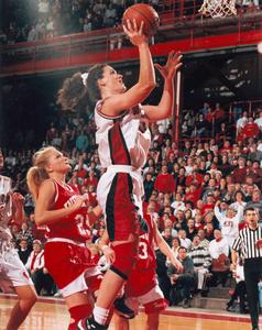 Barb Franke during women's basketball game vs. Indiana