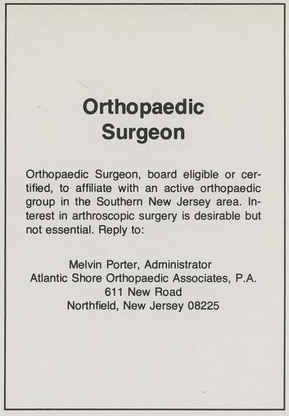 ‎Atlantic Shore Orthopaedic Associates advertisement - UWDC - UW ...