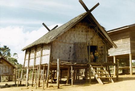 Traditional Nyaheun dwelling in Attapu Province