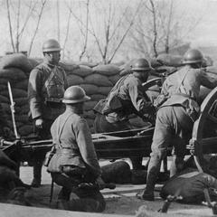 A Japanese artillery unit in position.