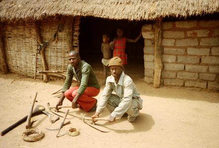 Balante Men with Their Tools for Farming at Mongorongo