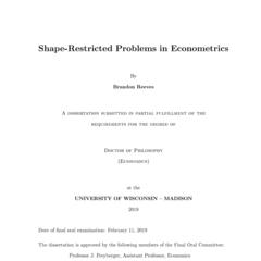 Shape-Restricted Problems in Econometrics