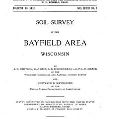 Soil survey of the Bayfield area, Wisconsin