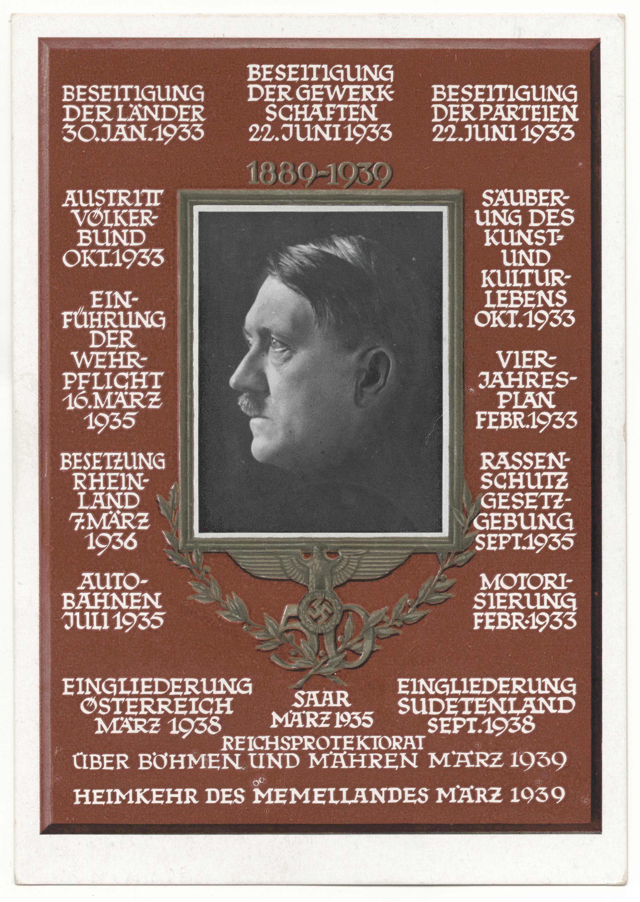 Hitler's 50th birthday, list of achievements - UWDC - UW-Madison Libraries