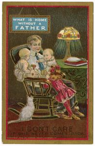 Father at home, Suffragette Series postcard