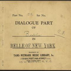 The Belle of New York [collection] : a musical comedy in two acts