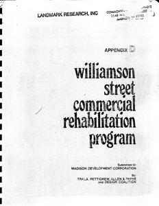 Williamson Street commercial rehabilitation program : appendix D