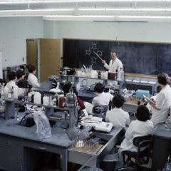 Lecture in a lab