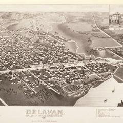 Map of Delavan, Walworth County, Wisconsin