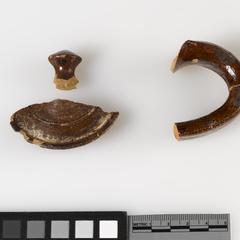 Teapot lid and handle fragments