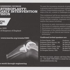 Knee Arthroplasty : From Early Intervention to Revision advertisement