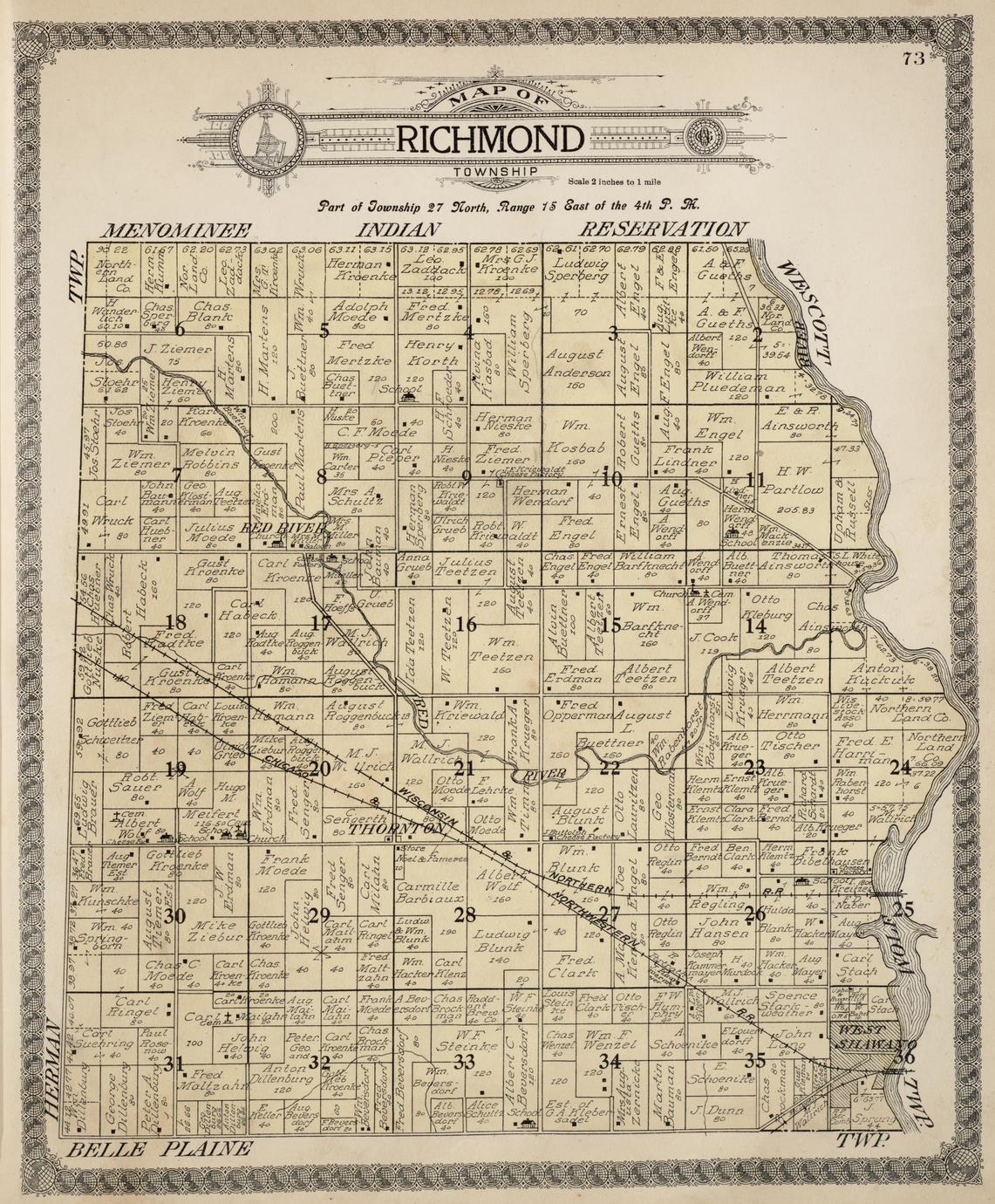 Standard atlas of Shawano County, Wisconsin including a plat book of