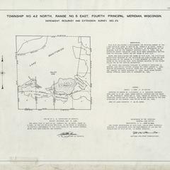 [Public Land Survey System map: Wisconsin Township 42 North, Range 05 East]