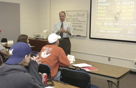 Sociology professor lectures on race and ethnicity