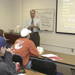 Sociology professor lectures on race and ethnicity
