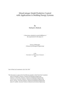 Mixed-integer Model Predictive Control with Applications to Building Energy Systems