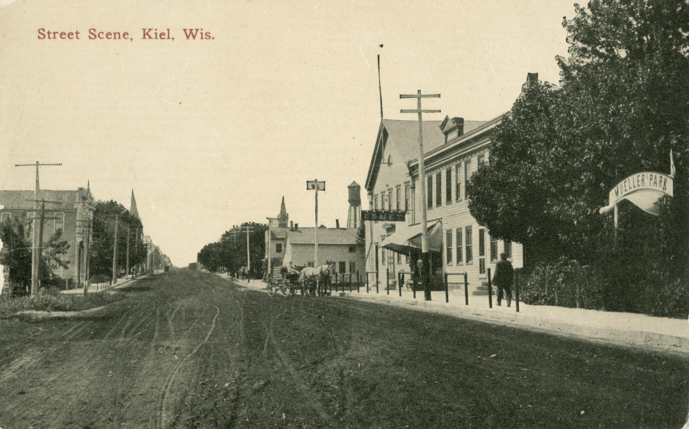 ‎Building on right was the Kiel Hotel UWDC UWMadison Libraries