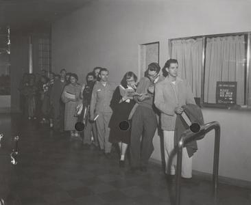 Students in ticket line