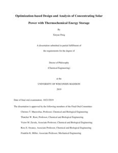 Optimization-based Design and Analysis of Concentrating Solar Power with Thermochemical Energy Storage
