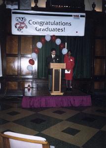 Two student speakers at 1998 Multicultural Graduation Celebration