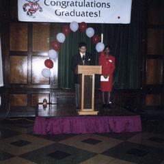 Two student speakers at 1998 Multicultural Graduation Celebration