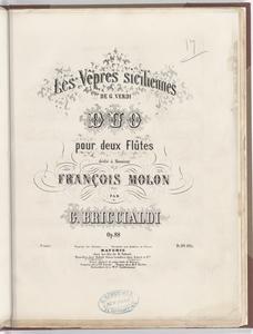 Les vêpres siciliennes de G. Verdi : duo pour deux flûte