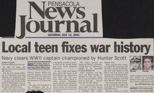 "Local teen fixes war history"