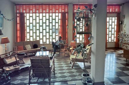 Living area, Christmas 1968, USIS apartment