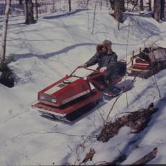 Pulling a sled with sampling gear