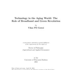 Technology in the Aging World: The Role of Broadband and Green Revolution