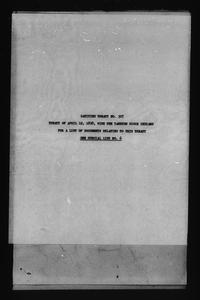Ratified treaty no. 307, Treaty of April 19, 1858, with the Yankton Sioux Indians. For a list of documents relating to this treaty see special list no. 6