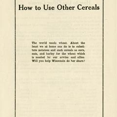 How to use other cereals
