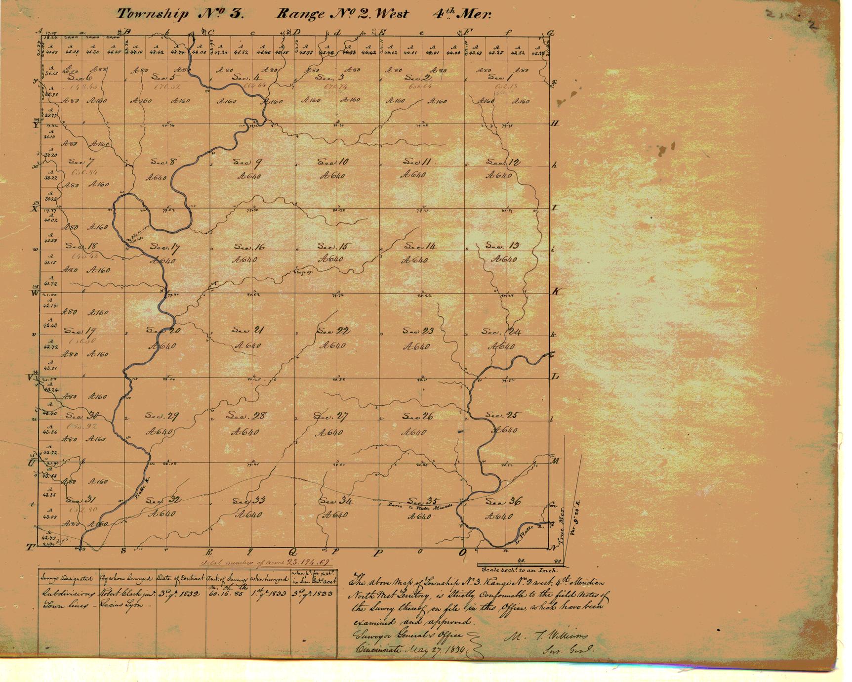 [Public Land Survey System map: Wisconsin Township 03 North, Range 02 West]