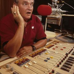 Wisconsin Public Radio broadcast studio with Larry Meiller