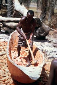 Carving a Pirogue (Canoe) from a Tree