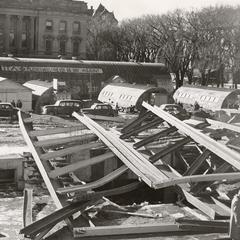 Memorial Library steel girder collapse