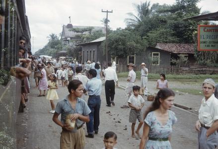 Railroad station life, Turrialba, 1949