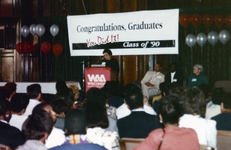 Donna Shalala address Multicultural Reception and Awards ceremony in 1990