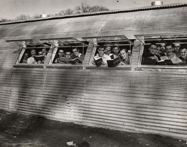 Class in a Quonset hut