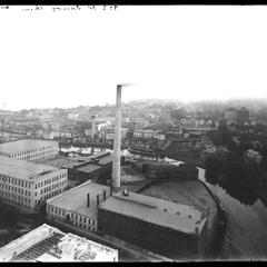From the tannery chimney looking south, showing other chimney