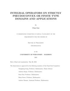 Integral operators on strictly pseudoconvex or finite type domains and applications