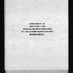 Ratified treaty no. 354, Treaty of April 7, 1866, with the Bois Fort band of Chippewa Indians. For a list of documents relating to this treaty see special list no. 6