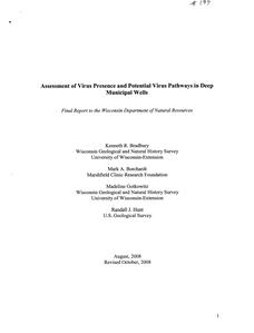 Assessment of virus presence and potential virus pathways in deep municipal wells