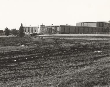 Construction site of the Wells Culture Center, Janesville, 1980
