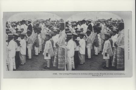 Young Filipinos at a Fourth of July celebration, ca. 1900